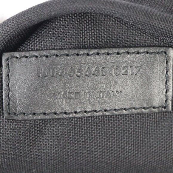 Saint Laurent Paris Backpack Daypack Canvas Leather Black Silver main image 10